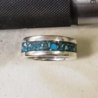 Silver Turquoise Inlay Ring