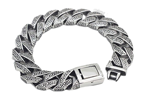 Stainless Steel Bracelet With With Gothic Pattern 