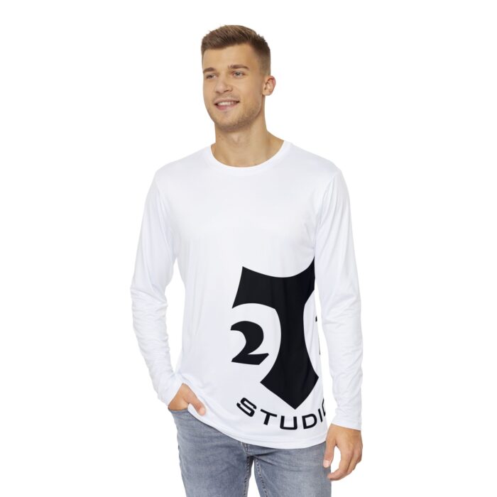 t 21 logo Men's Long Sleeve Shirt (AOP) - Image 3