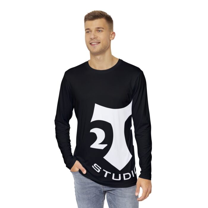 t21 logo Men's Long Sleeve Shirt (AOP) - Image 3